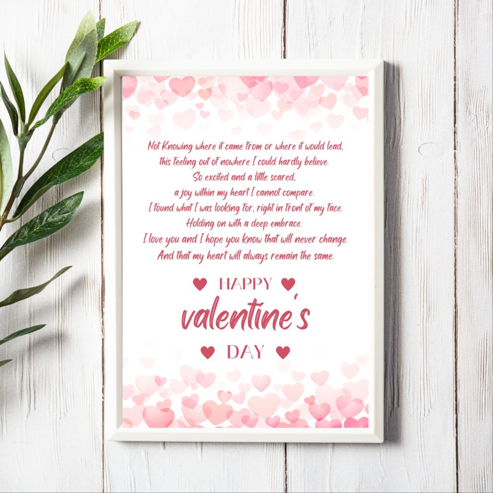 Valentine's Poem Print