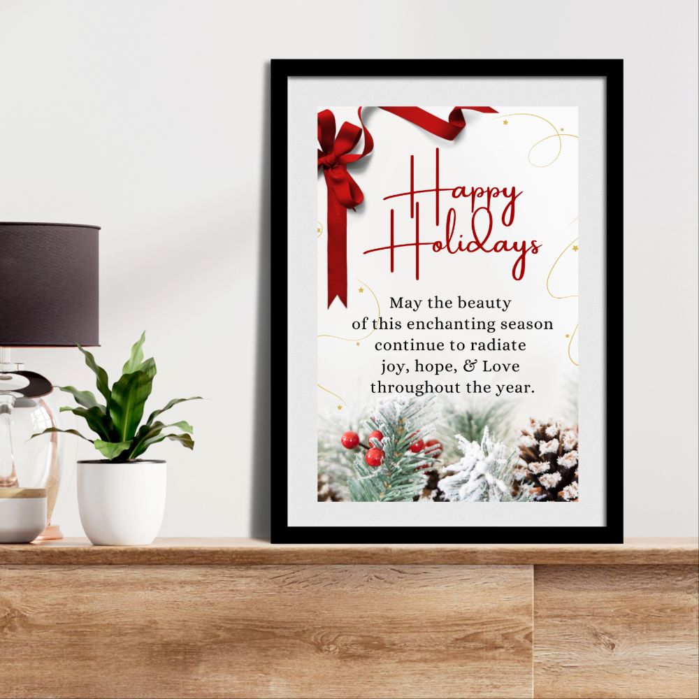 Happy Holiday's Quote Print