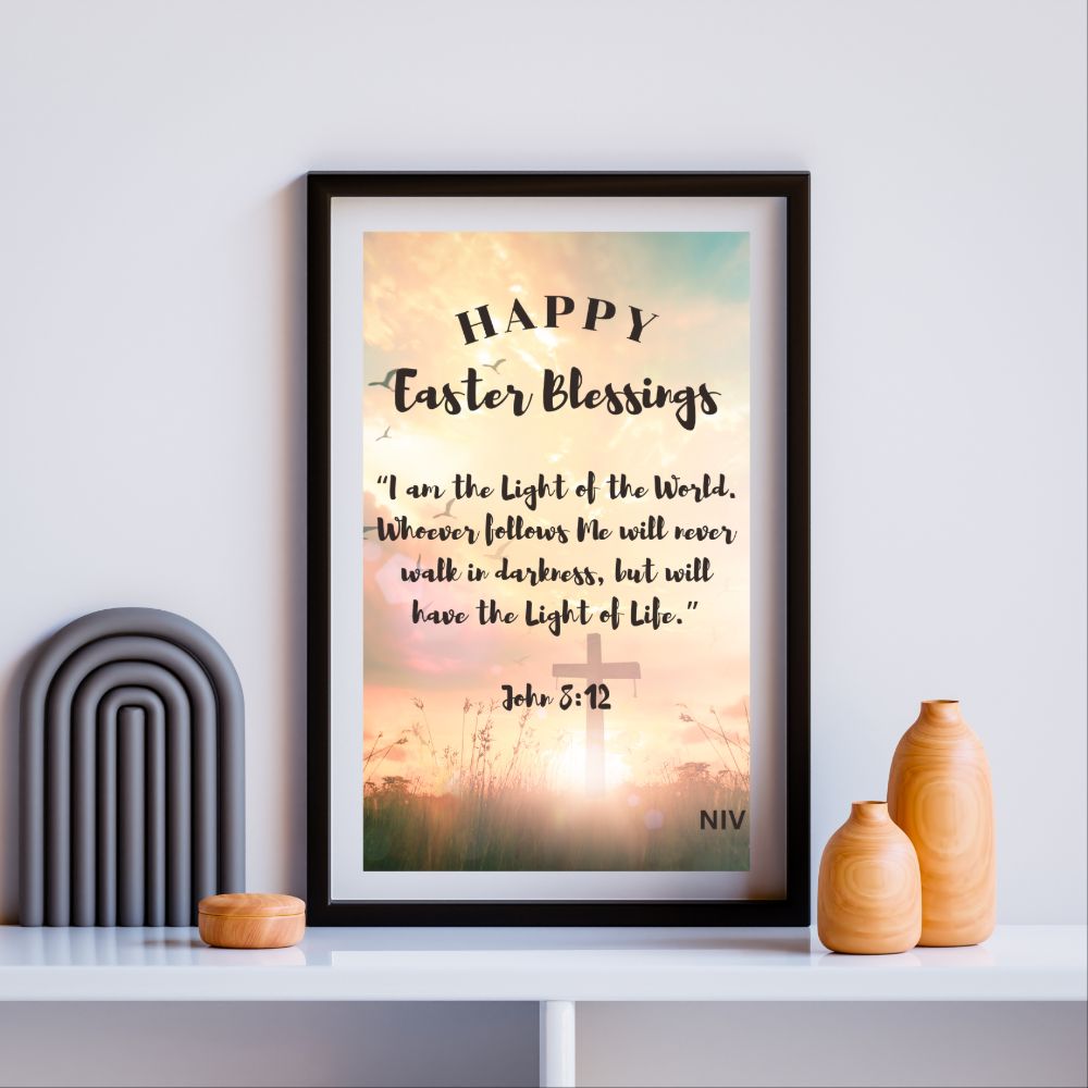 Easter Christian Quote Print