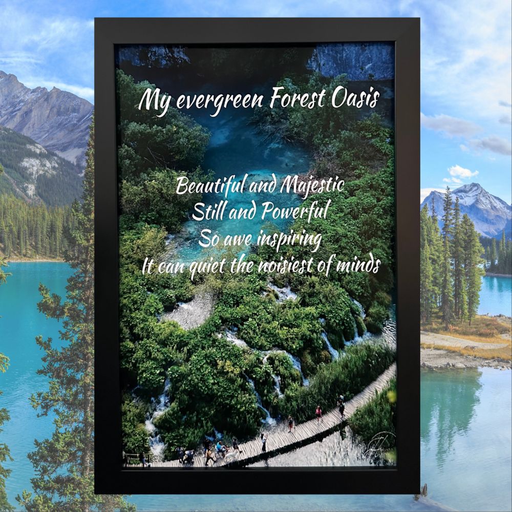 Forest Oasis Inspirational Quote Print, 8x10
