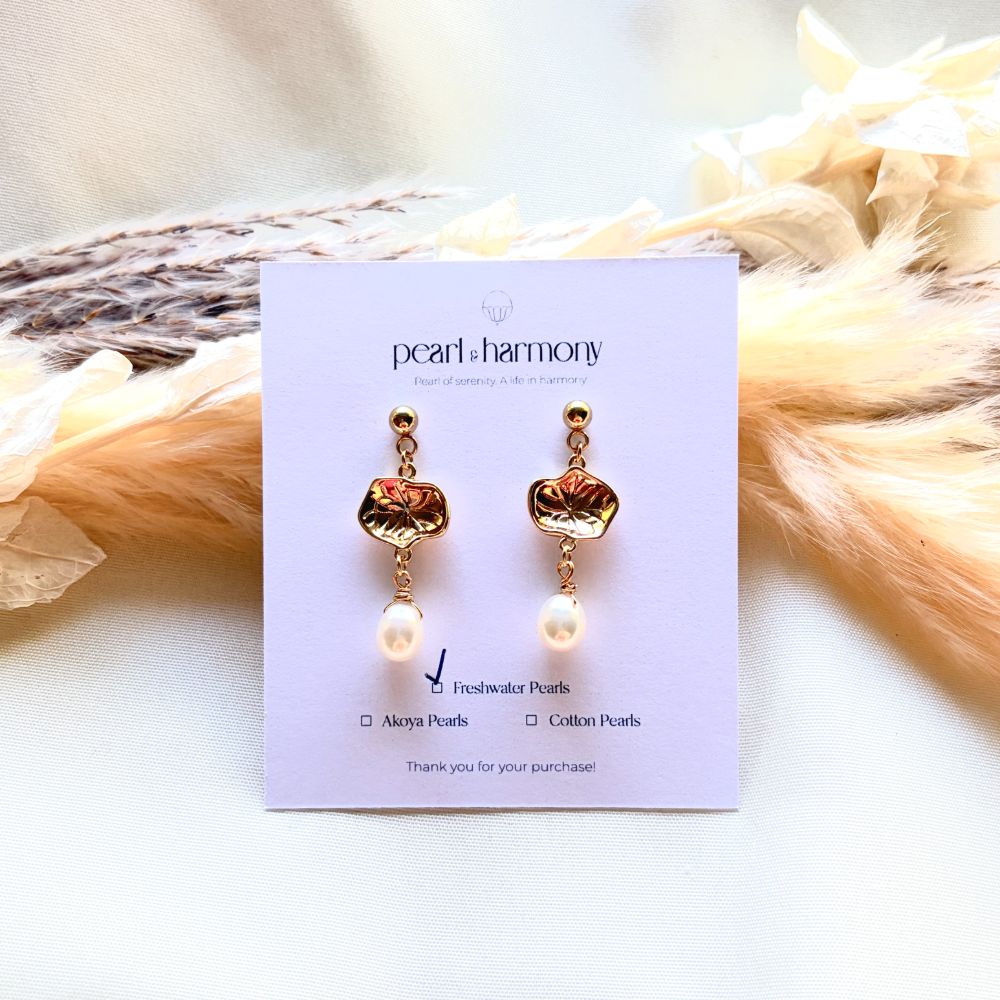Lotus Leaf Earrings Gold