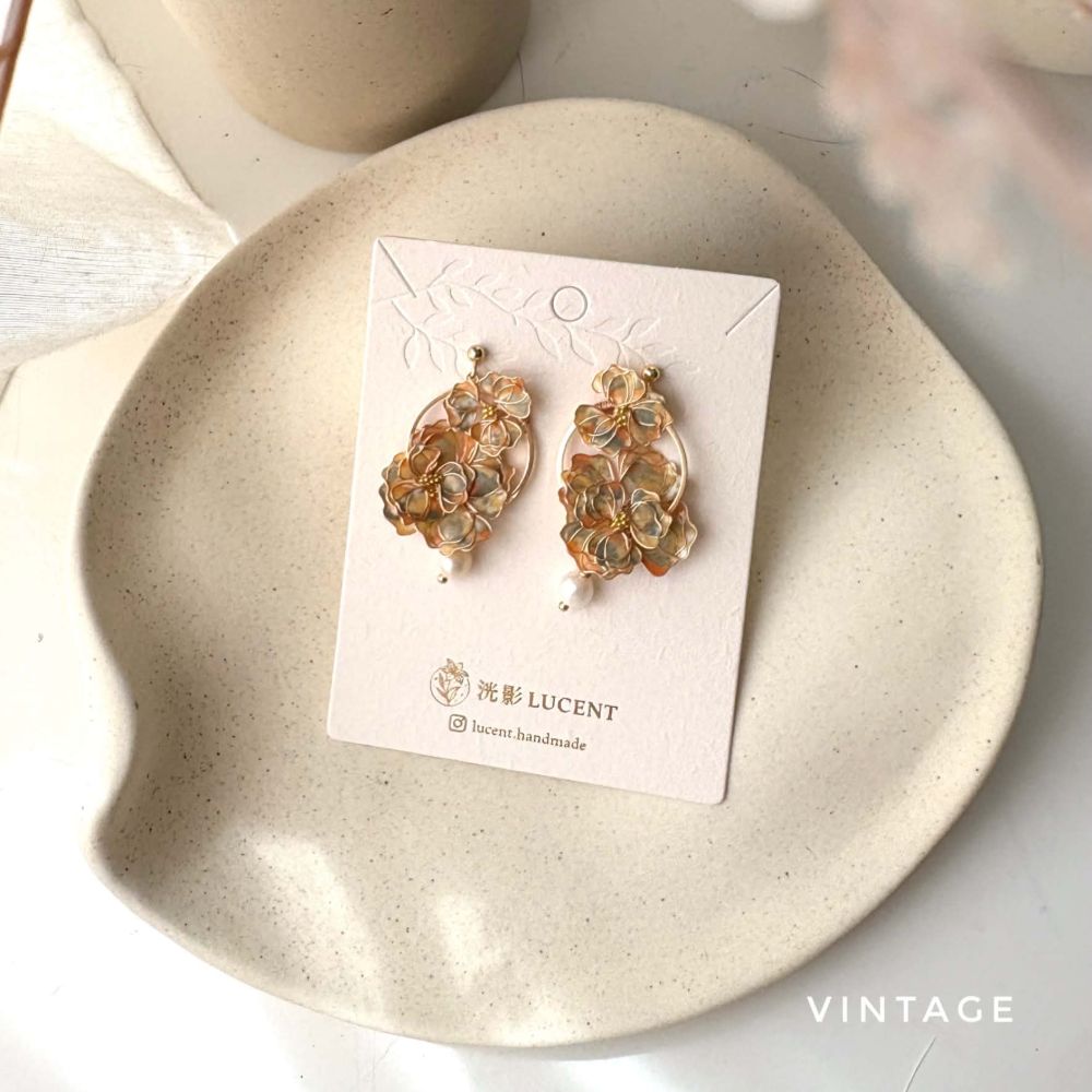 Overlapping Floral Earrings
