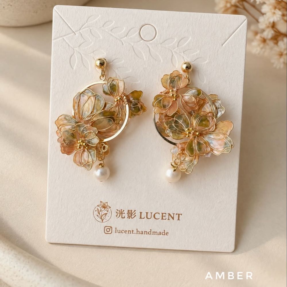 Overlapping Floral Earrings — photo 4