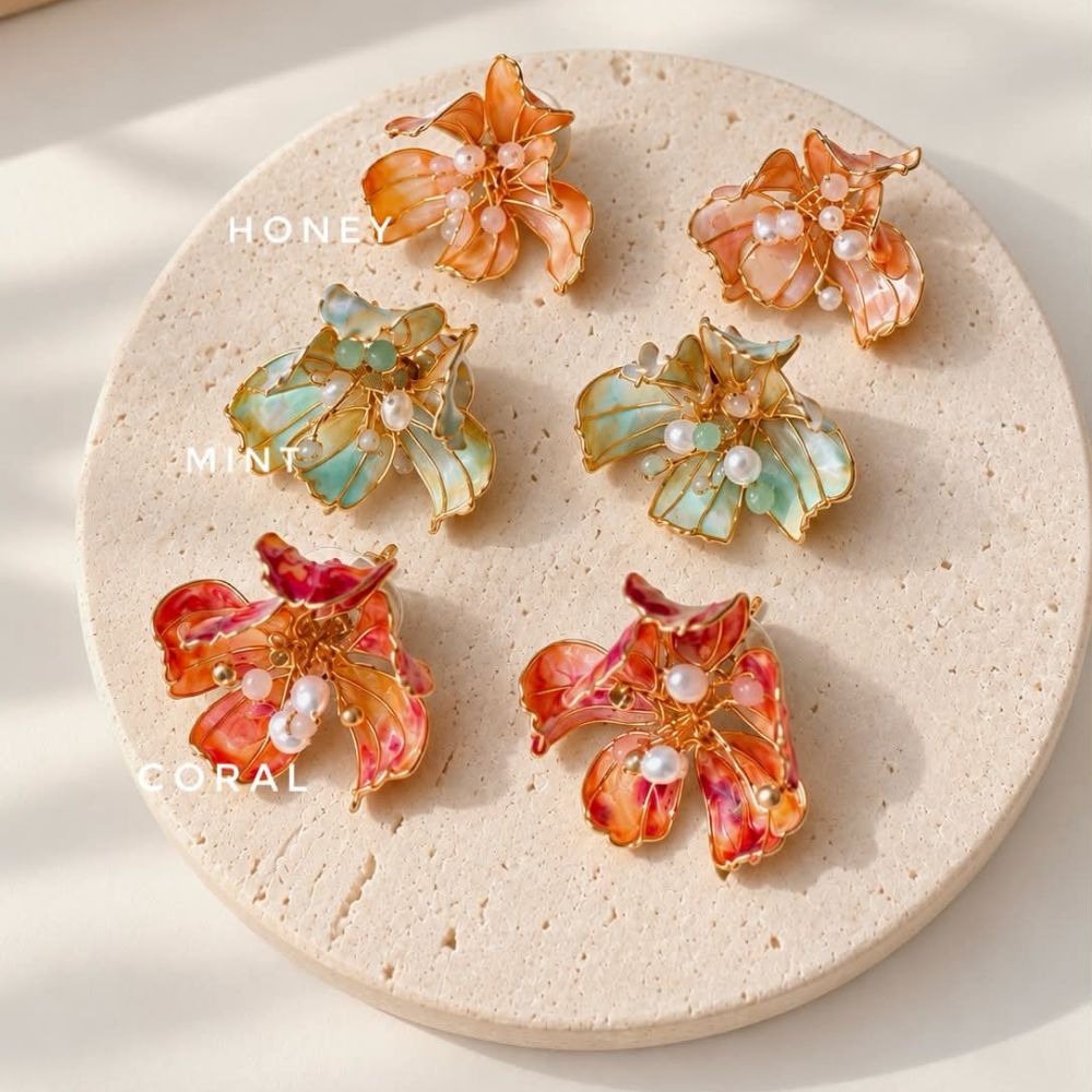 Iris Stud Earrings