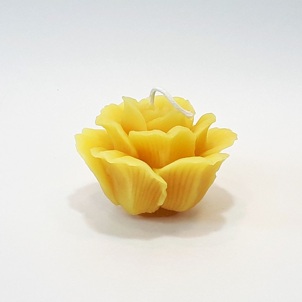 Beeswax Rose Blossom Candle