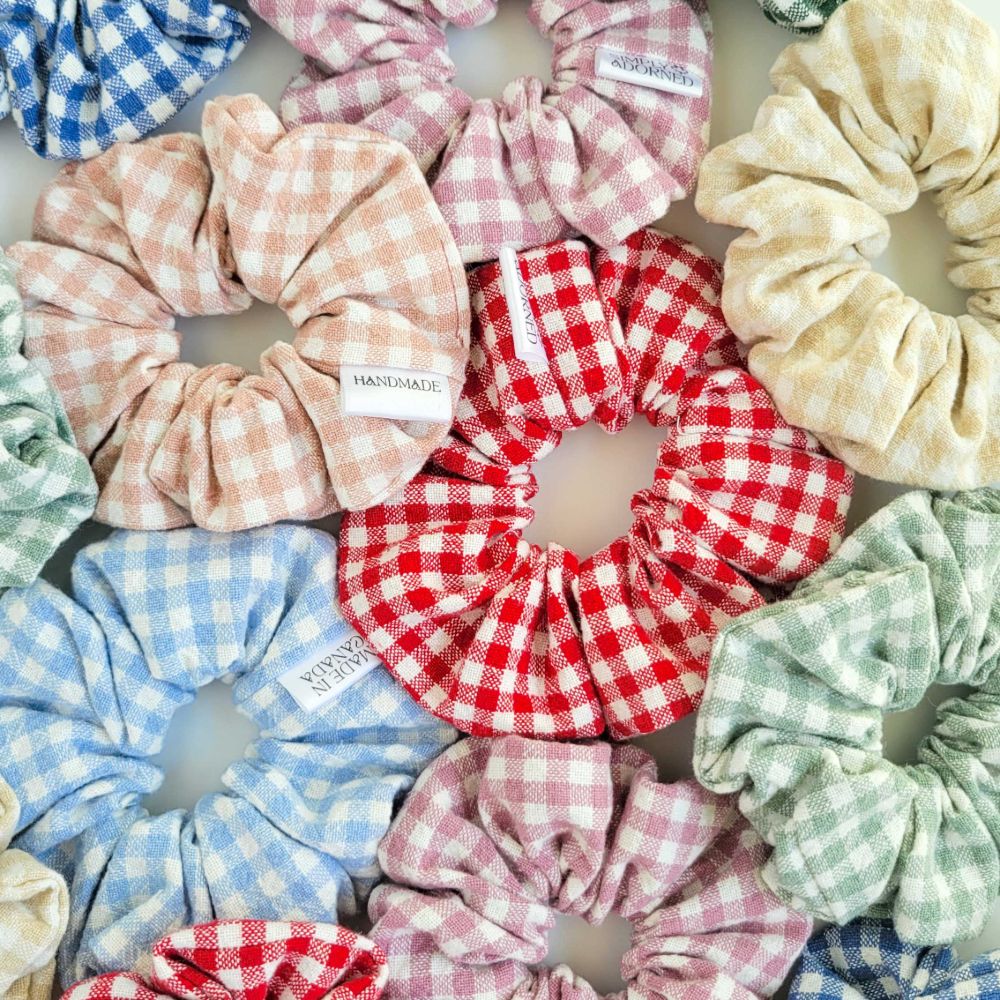 Cotton Gingham Scrunchie — photo 4