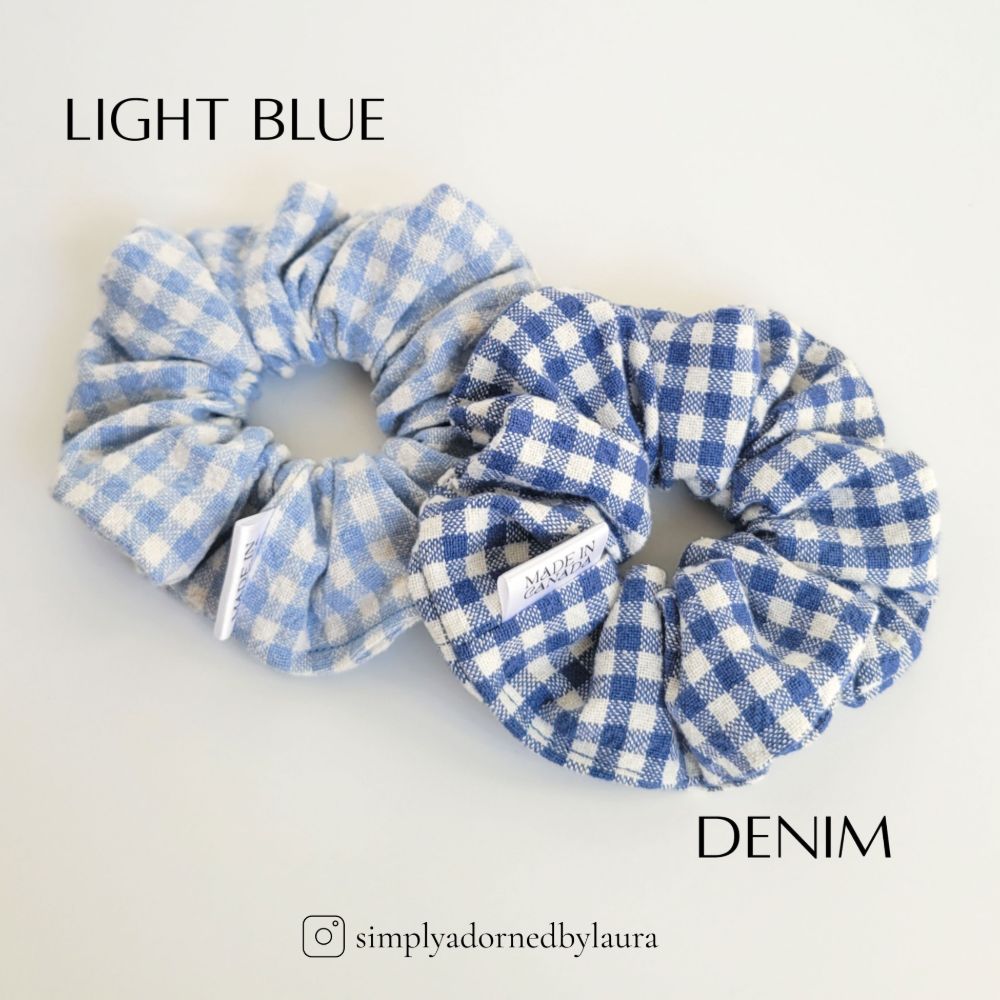 Cotton Gingham Scrunchie