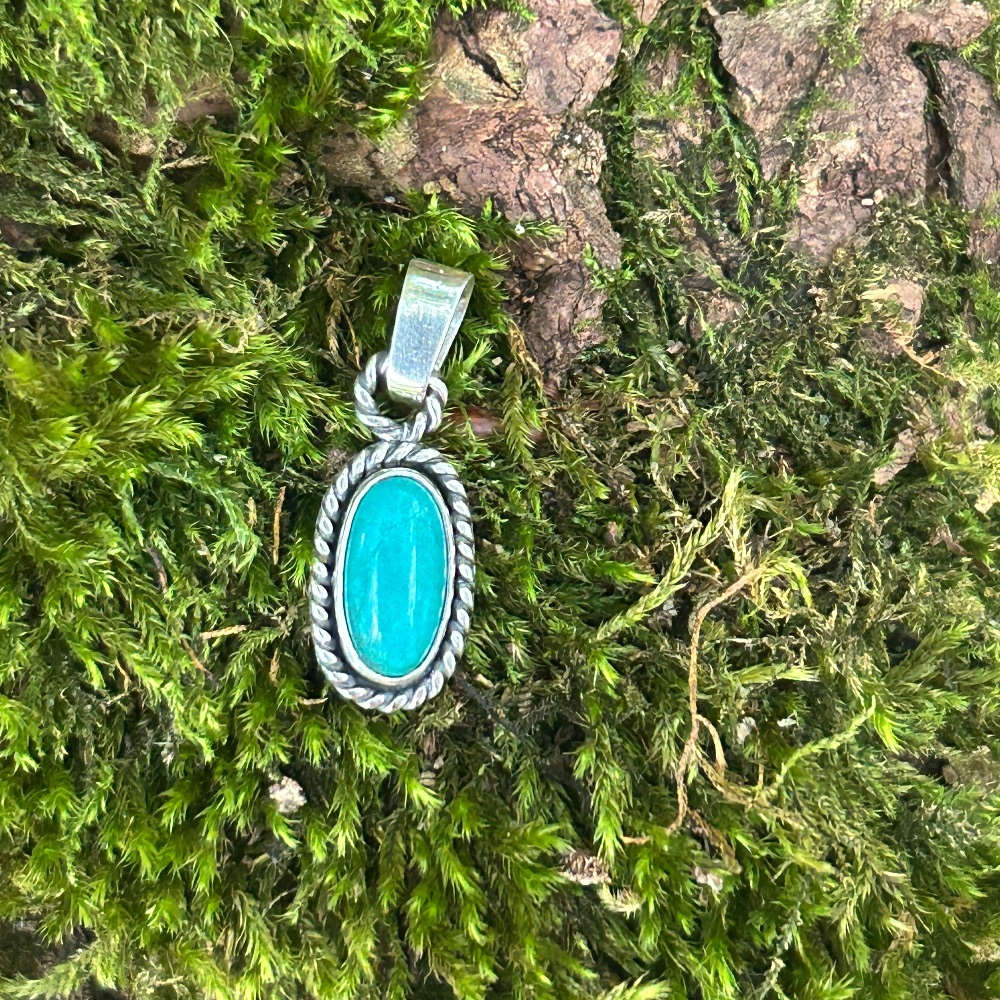 Tarob Turquoise & 925 silver pendant