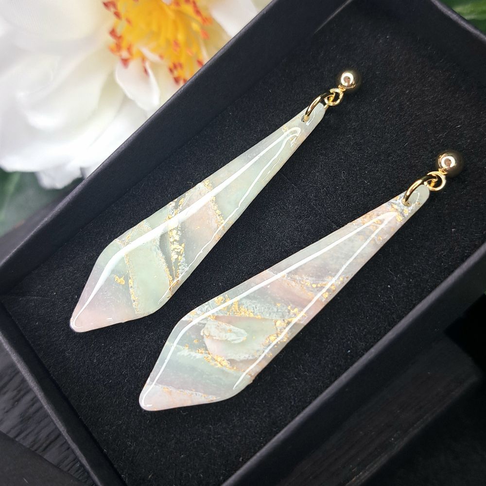Leona Long Prism Agate Earrings - Dangles — photo 2