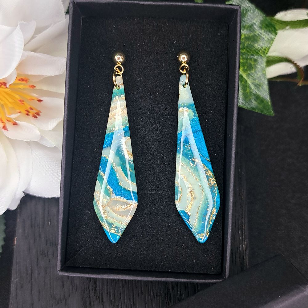 Leona Long Prism Agate Earrings - Dangles — photo 4