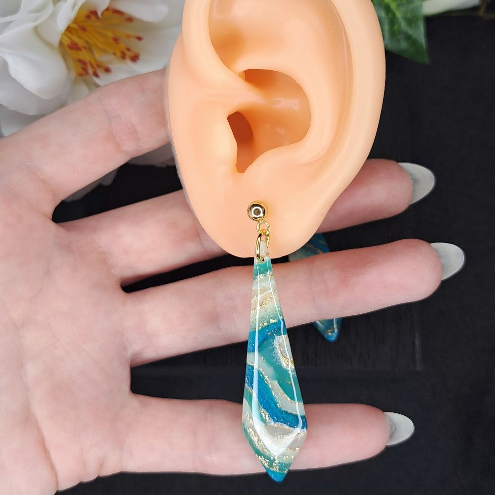Leona Long Prism Agate Earrings - Dangles — photo 5