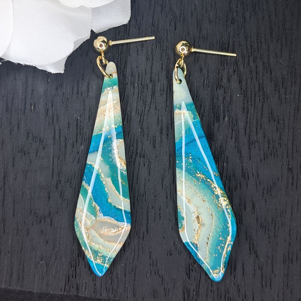 Leona Long Prism Agate Earrings - Dangles — photo 6