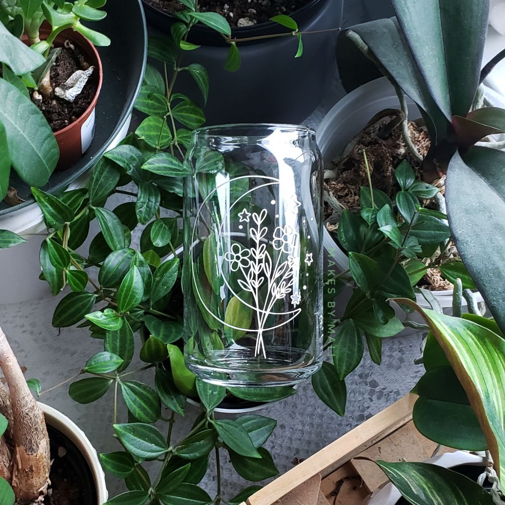 16oz Glass Tumbler - Wildflower