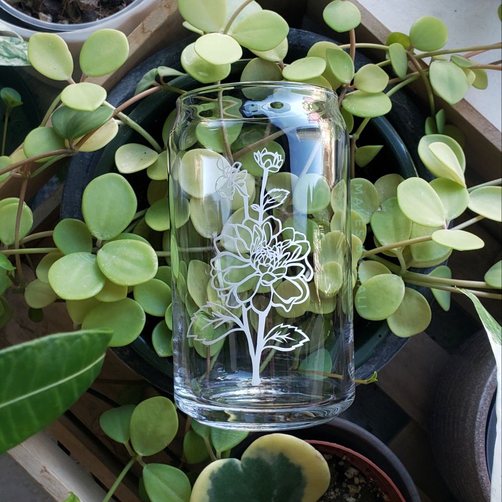 16oz Glass Tumbler - Wildflower — photo 2