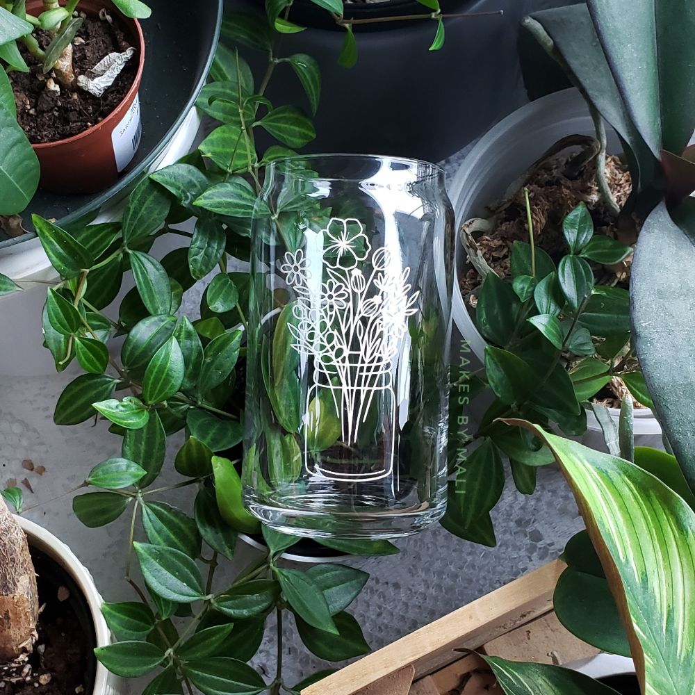 16oz Glass Tumbler - Wildflower — photo 5
