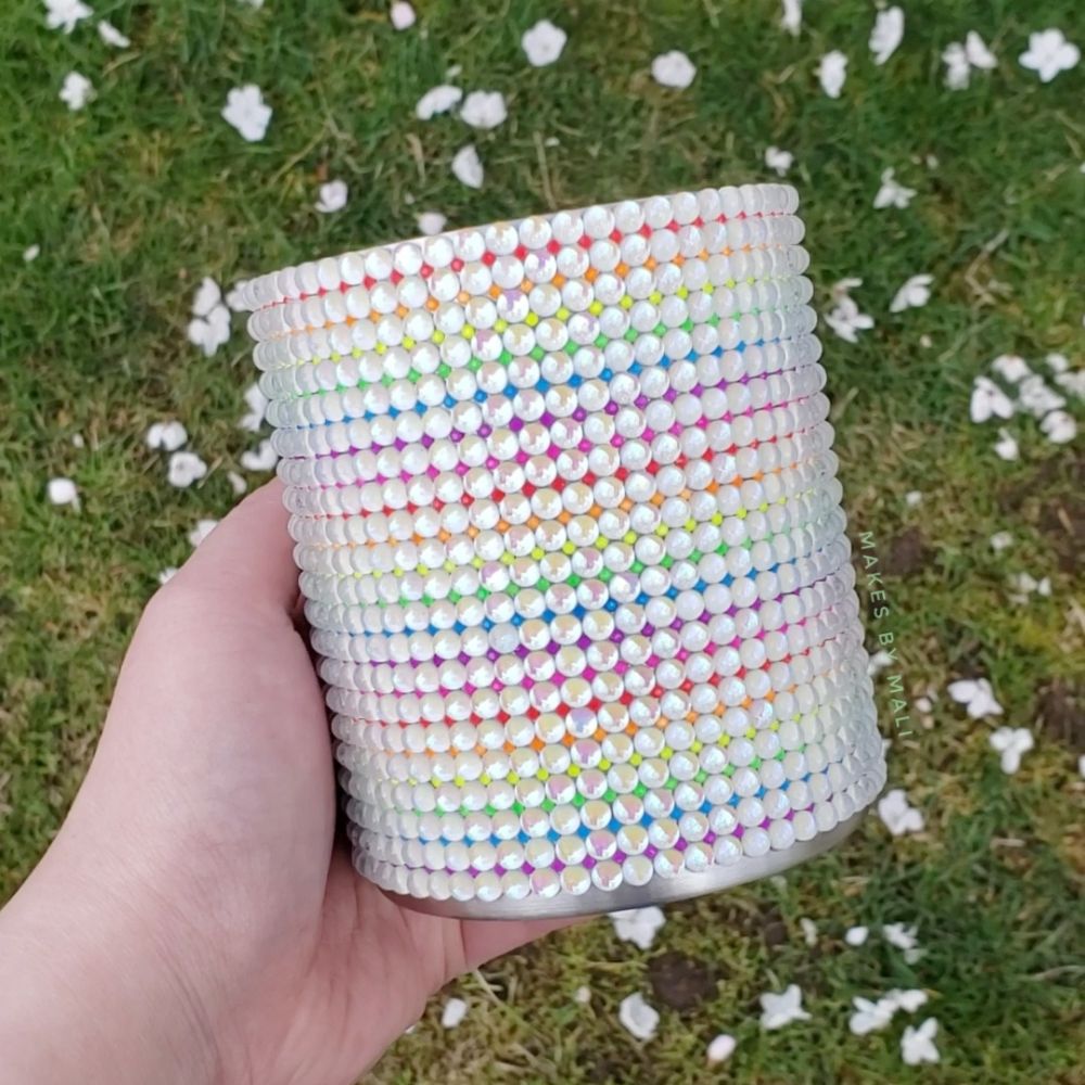 12oz Stainless Steel Tumbler Rhinestones