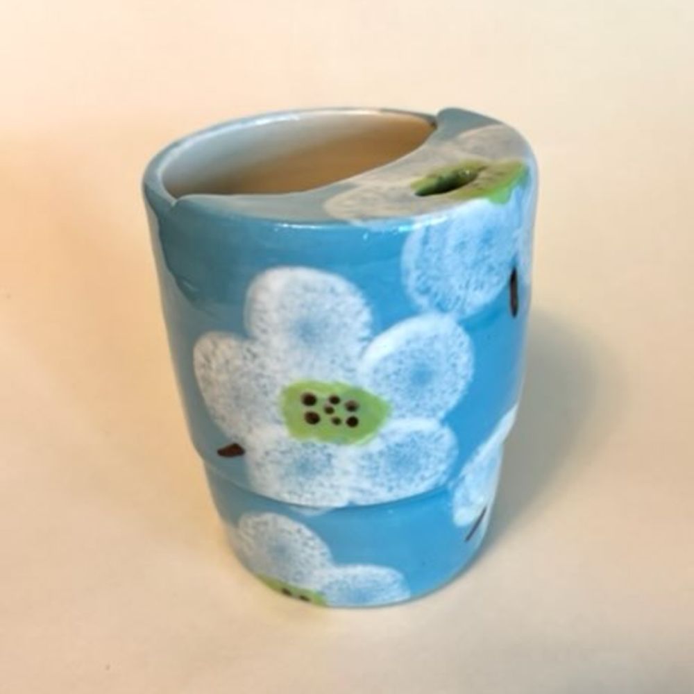 Sakura Travel Mug White Flowers