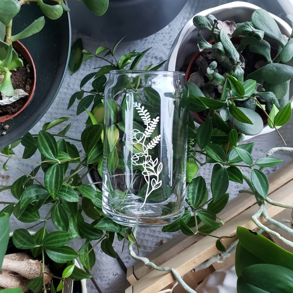 16oz Glass Tumbler - Wildflower Bundle