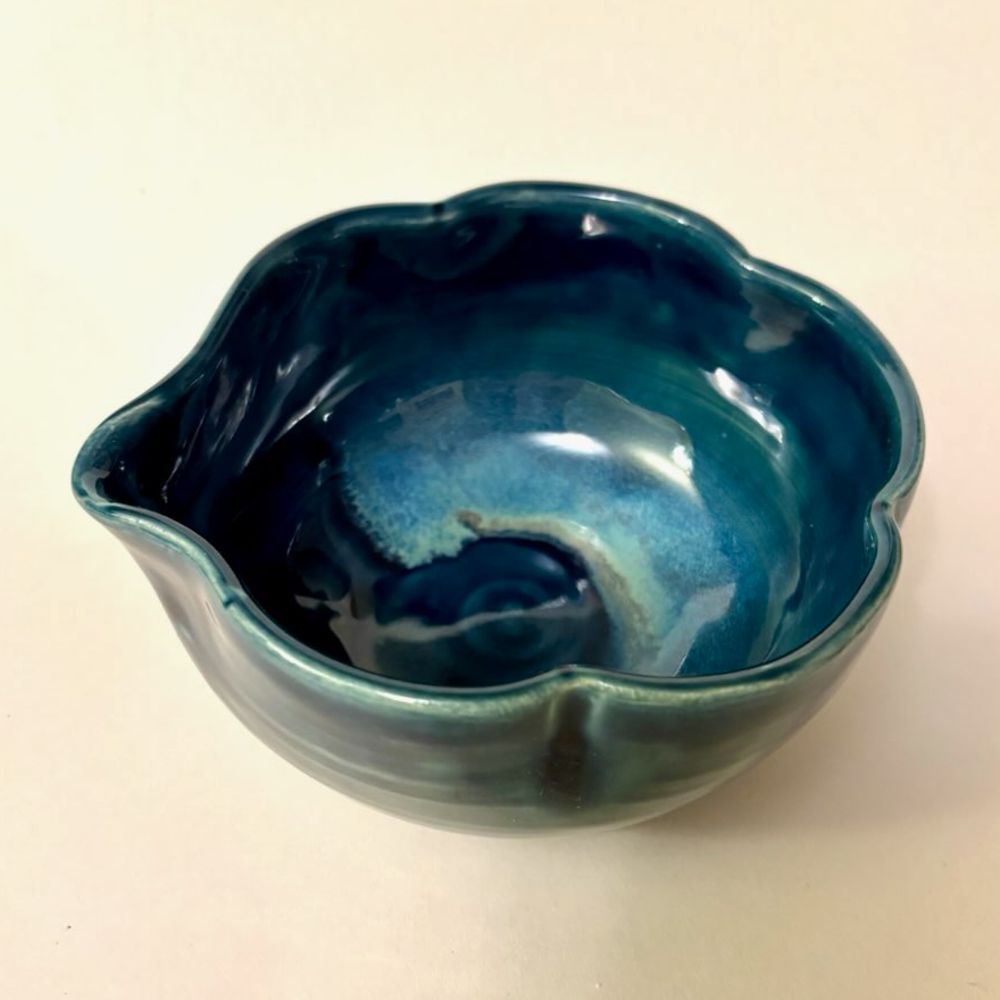 Sakura Blossom Matcha Bowl Midnight Blue