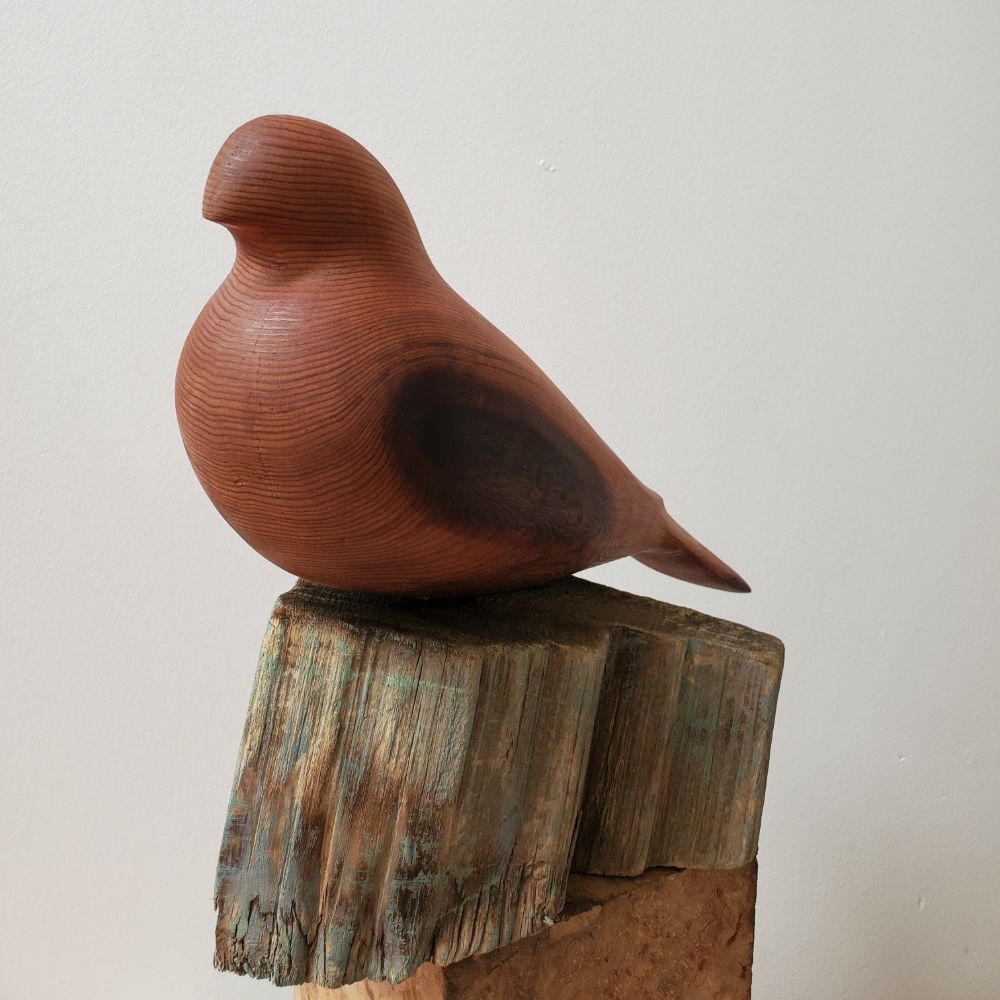 Wooden Bird Sculpture