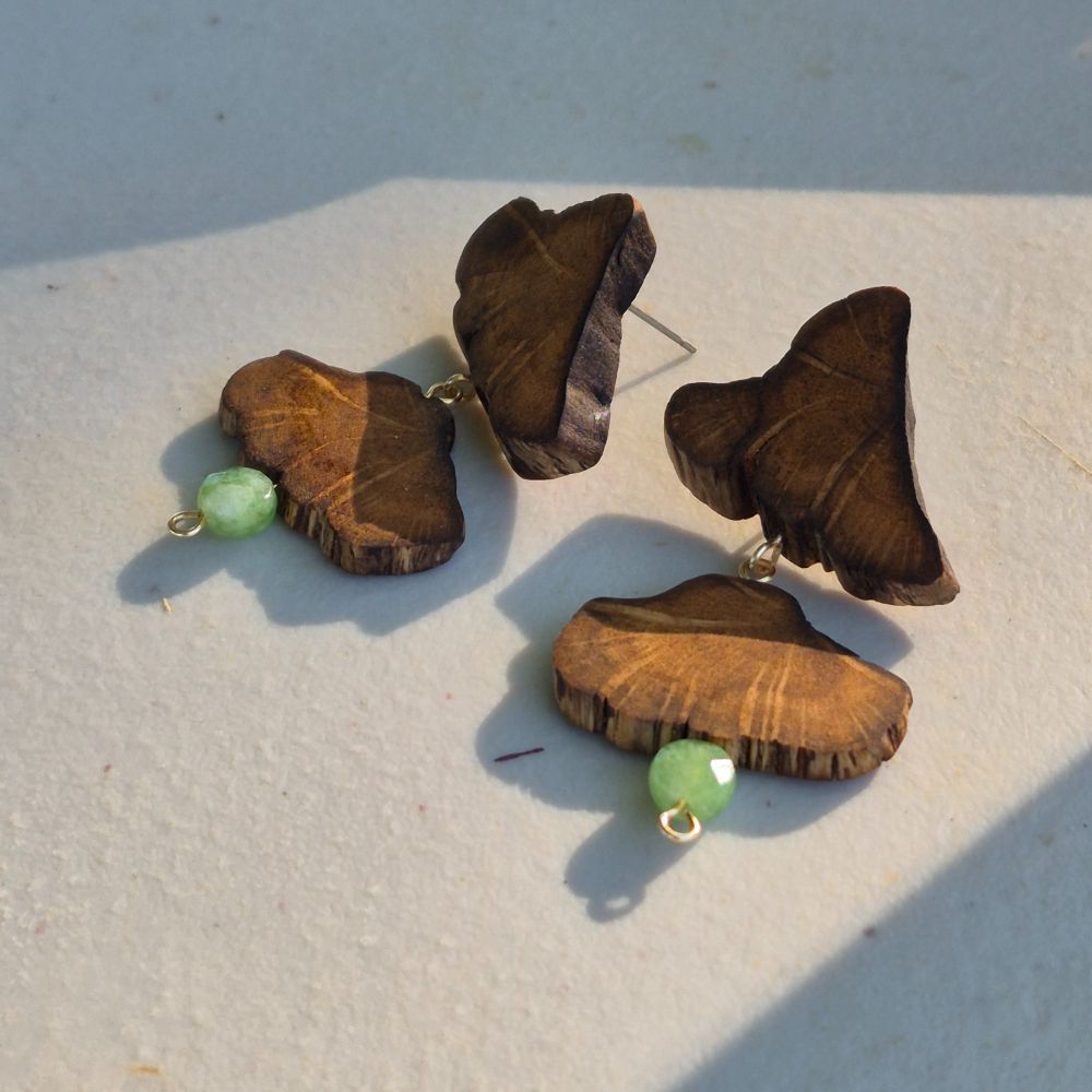 DW Earrings Green Aventurine