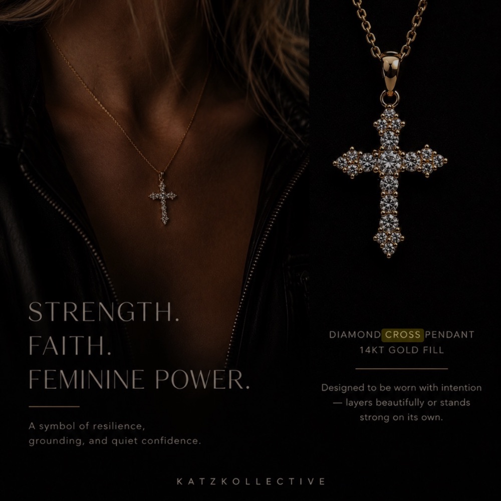 Cross Necklace cz