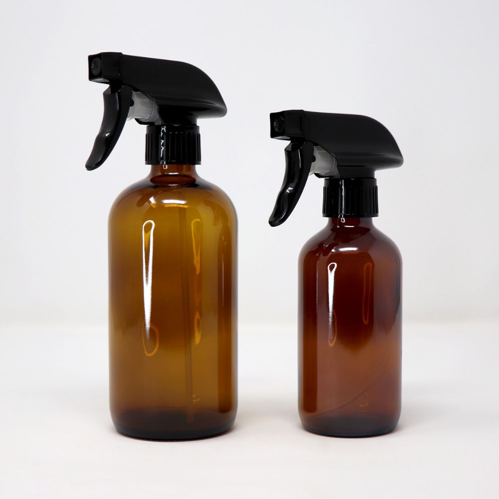 Amber Glass Bottle  with Trigger Spray