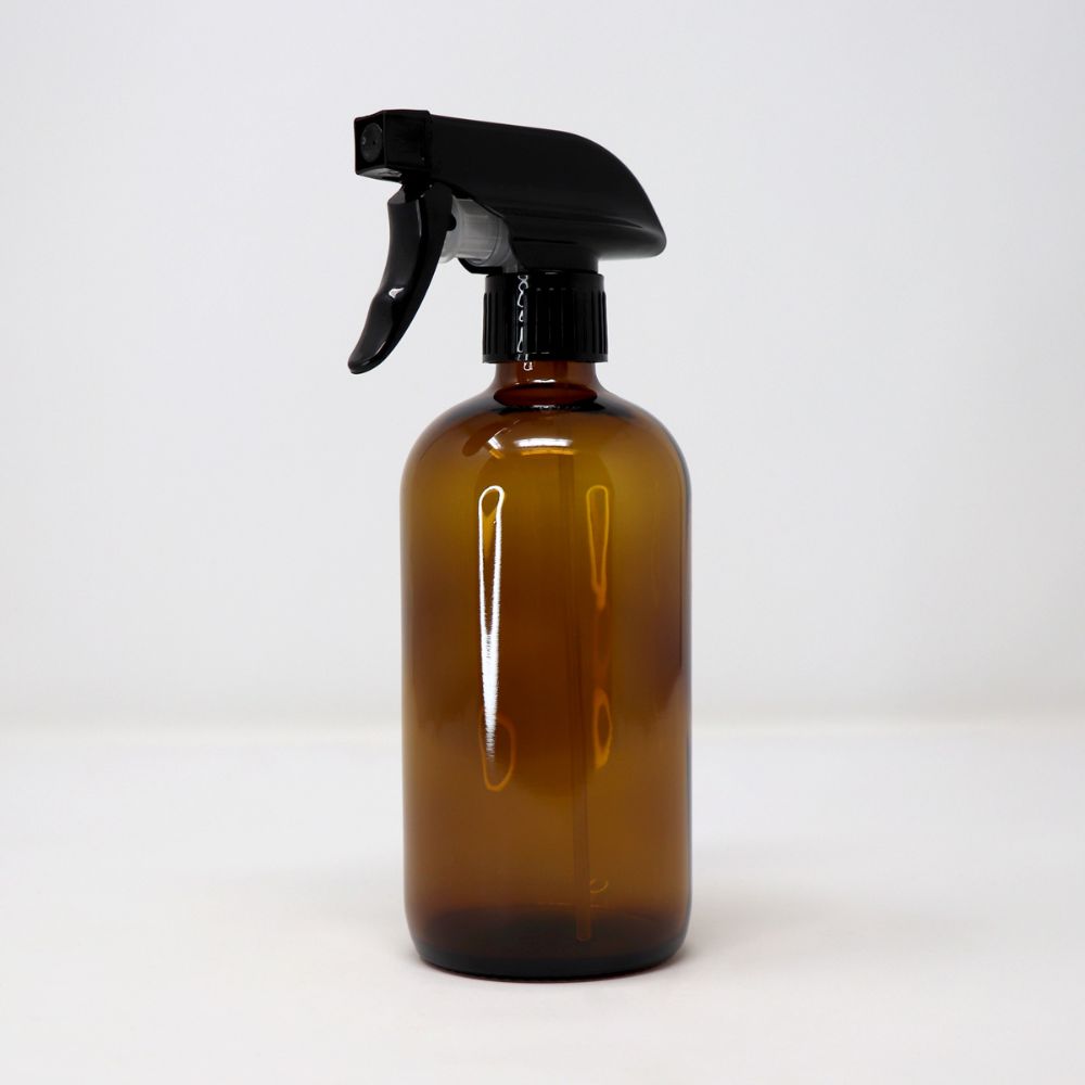 Amber Glass Bottle with Trigger Spray — photo 2