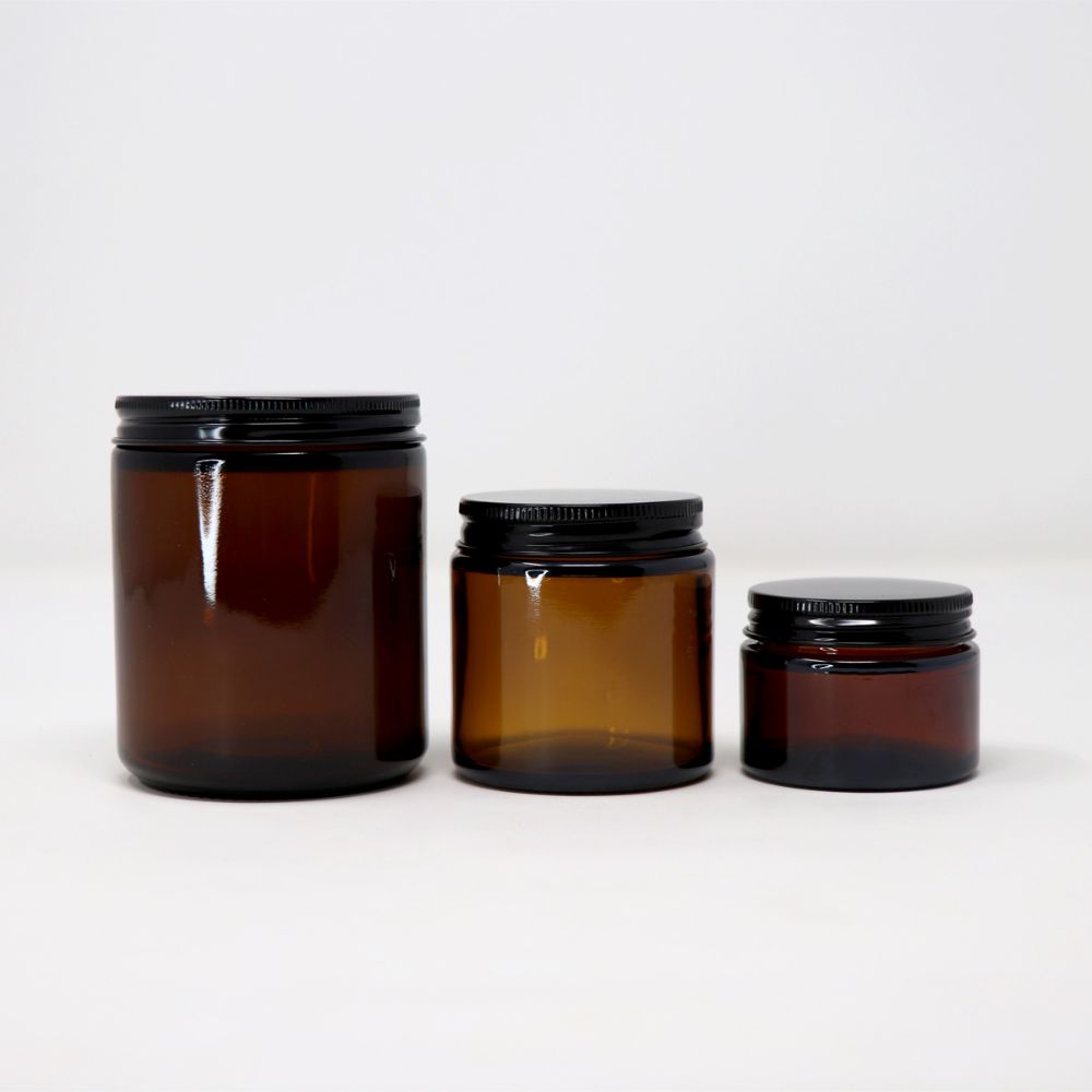 Artisan Avenue Amber Glass Jars with Cap