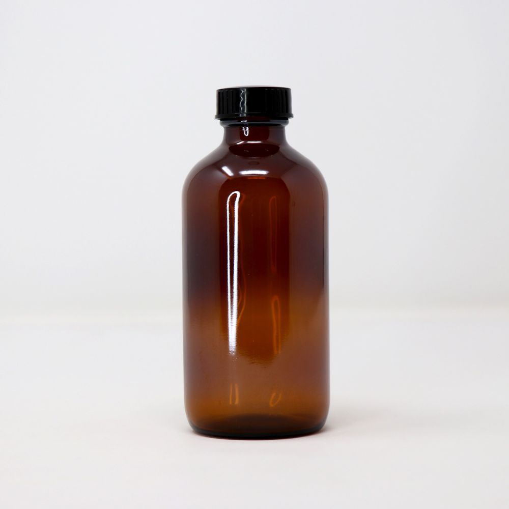 Artisan Avenue Amber Glass Bottle with Cap — photo 4
