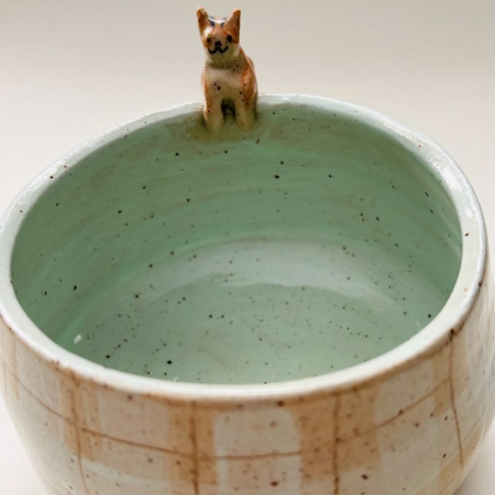 Sakura Matcha Bowl w. Cat — photo 2