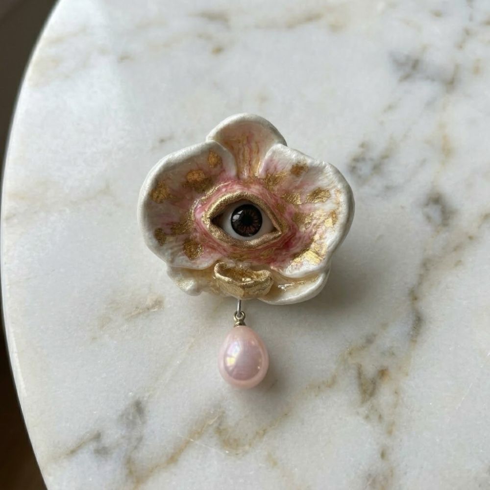 PG Poppy and Pearl Brooch
