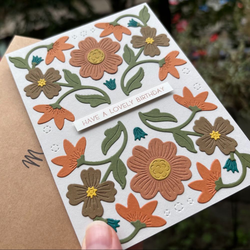 Folk Floral (Autumn) Greeting Card