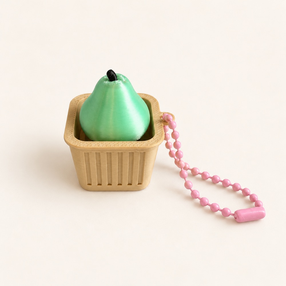 Pear Basket Clicker Keychain