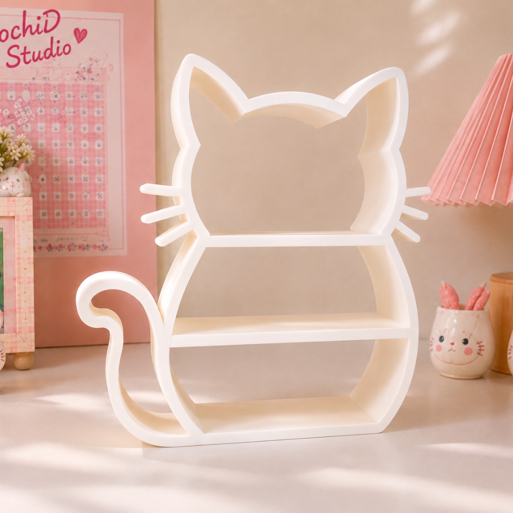 Cat-Shaped Display Shelf