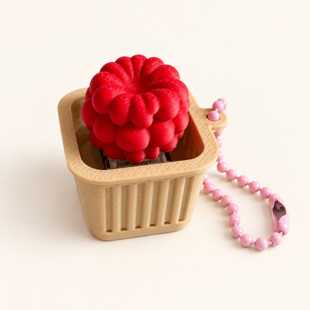 Raspberry Clicker Keychain