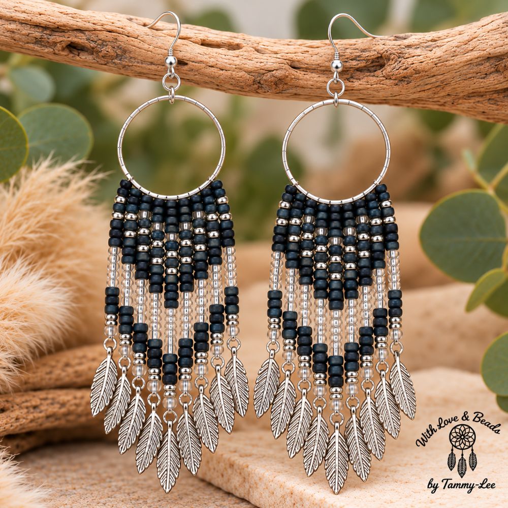 Jeweltone Mix Gold Leaf Fringe Earrings