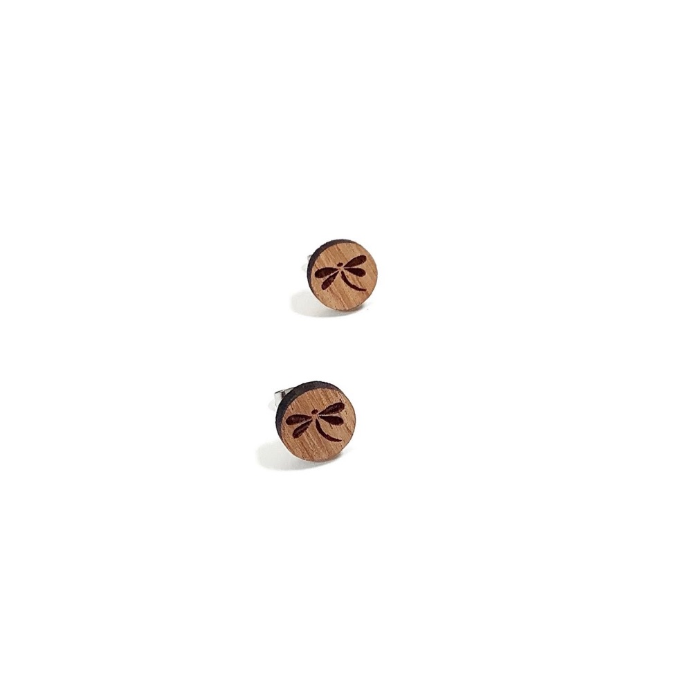 Wood Stud Earrings