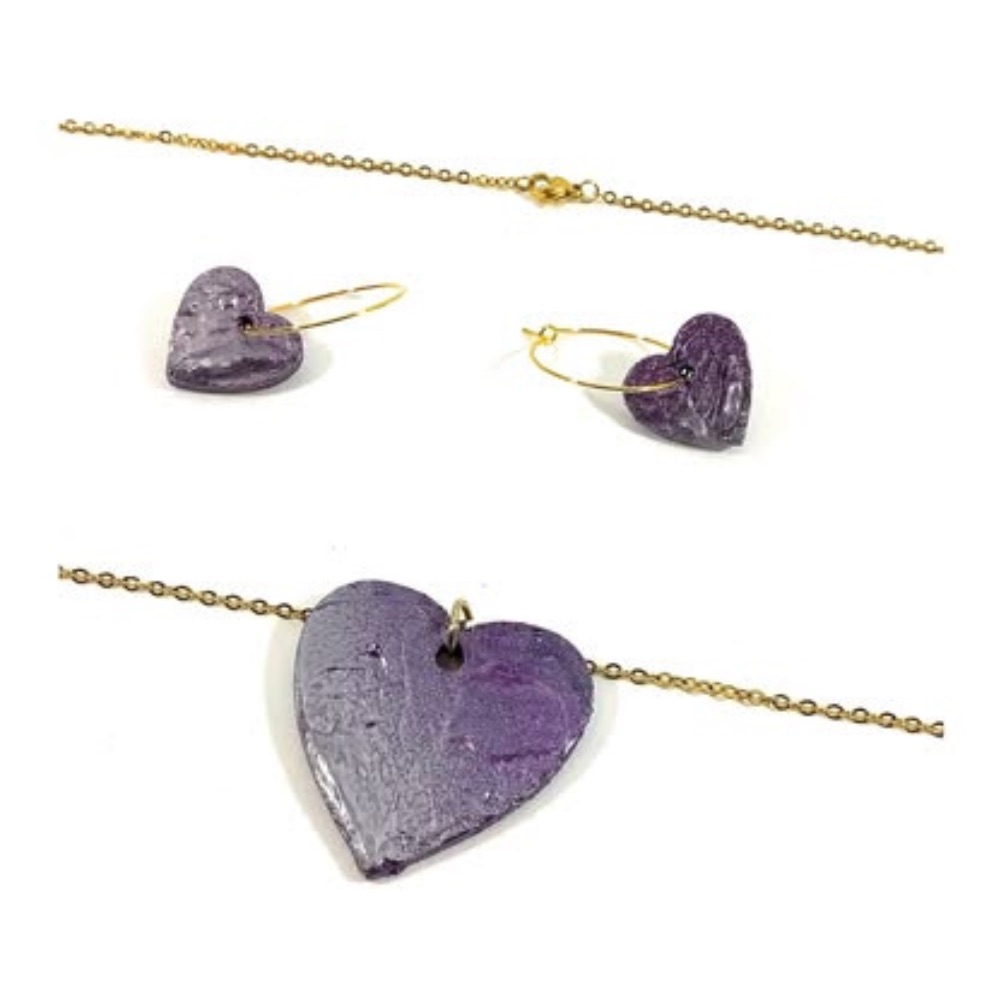 Earrings+ Heart Pendant